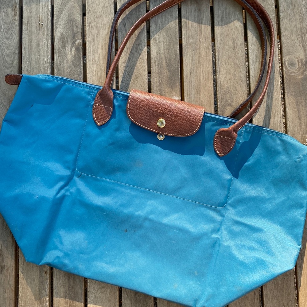 Longchamp | teal classic tote